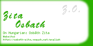 zita osbath business card